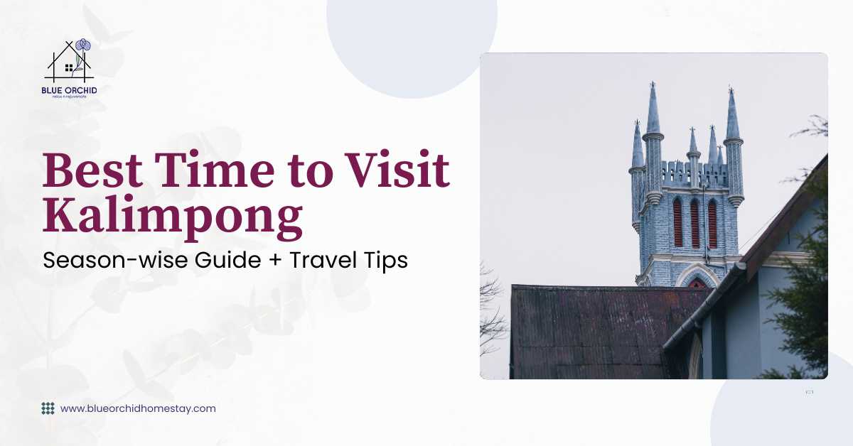Kalimpong travel season guide with scenic view near Blue Orchid Homestay